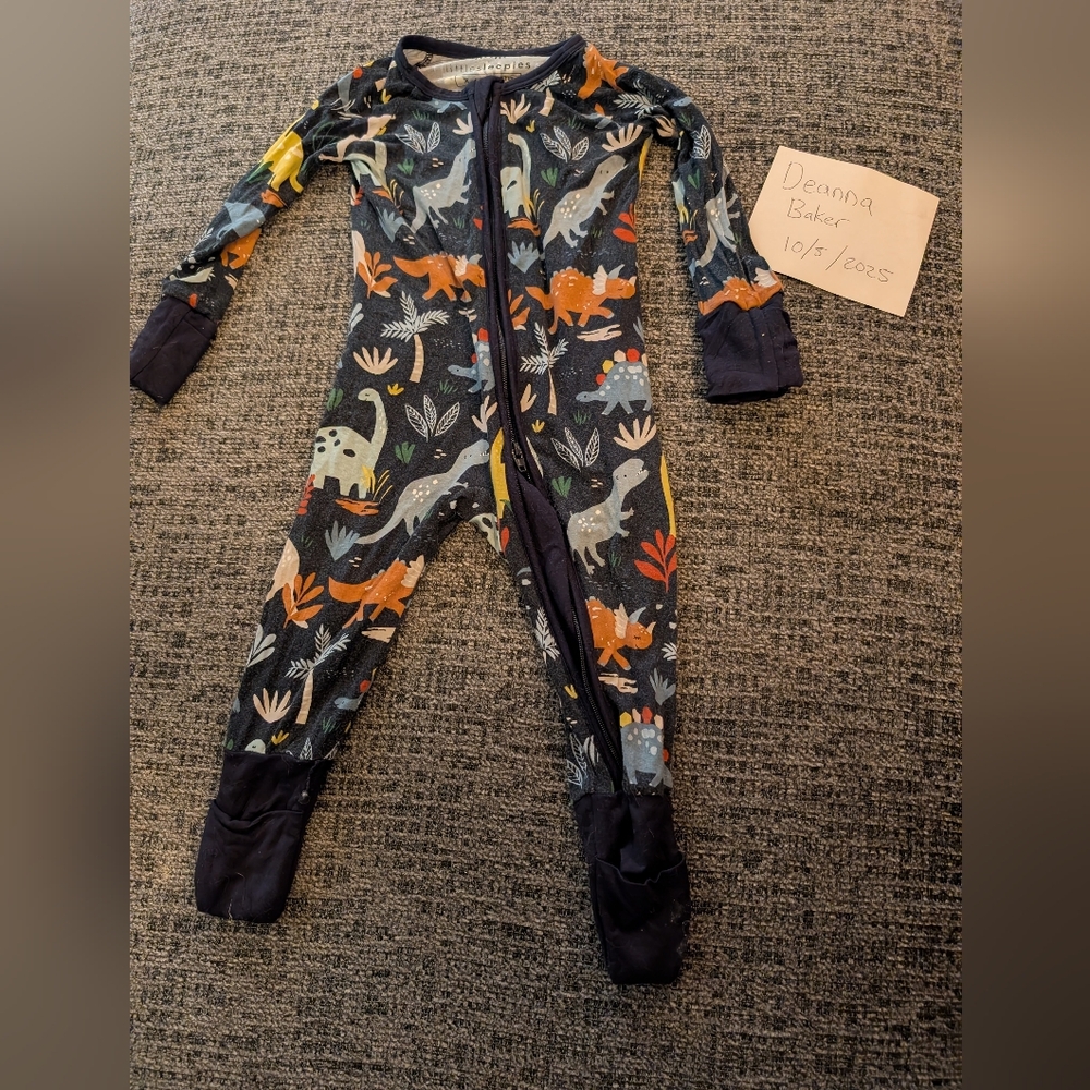 Little Sleepies Dinosaur Print Kids One Piece Pajama